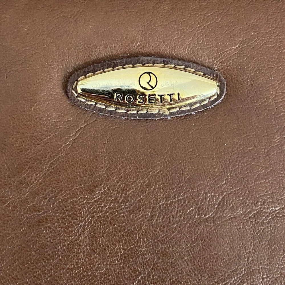 Rosetti Brown Faux Leather Zip Around Wallet